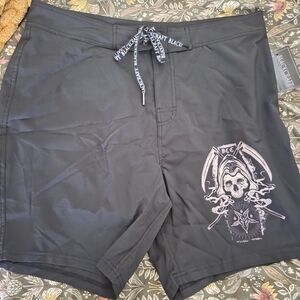Black Board Shorts for Swim